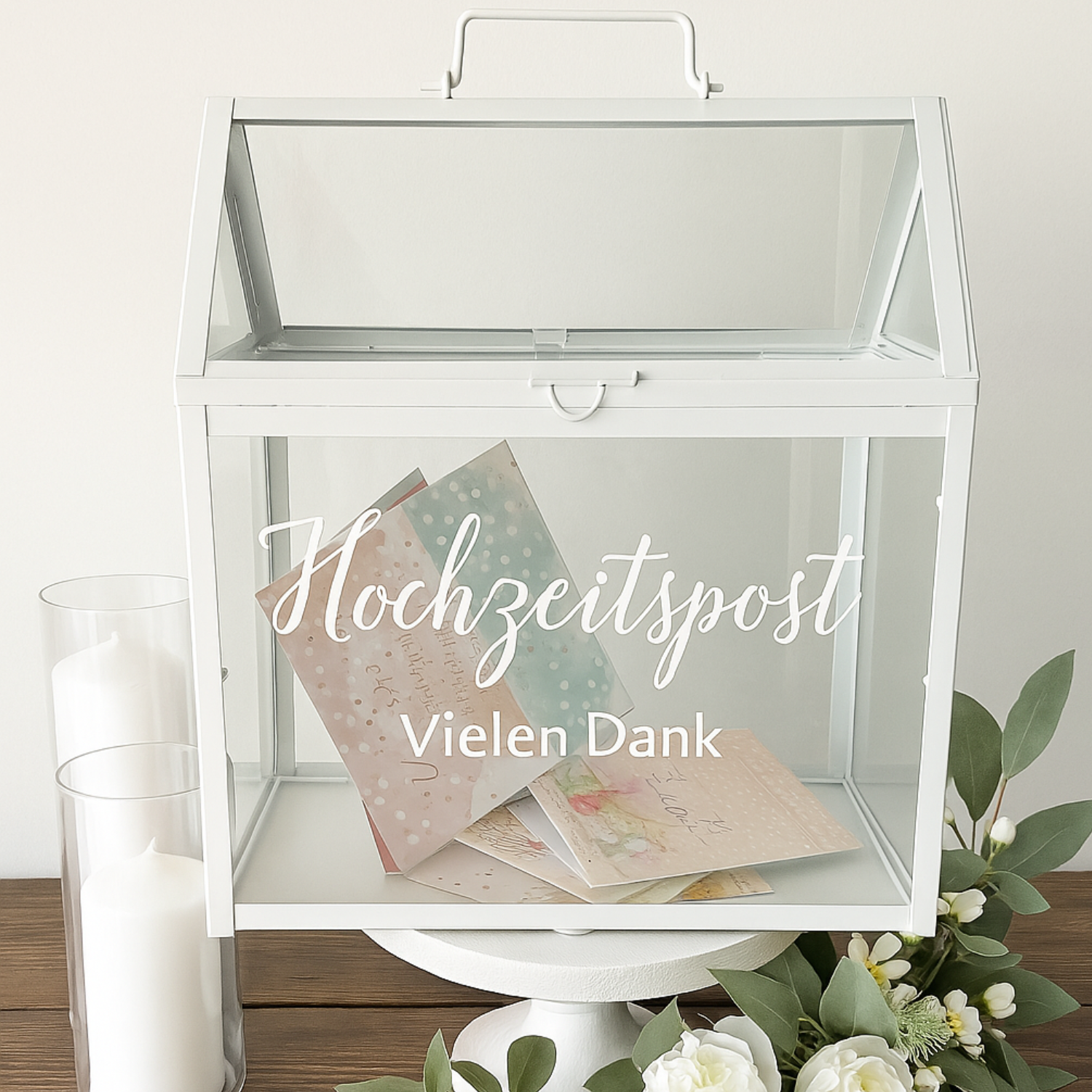 Glasbox “Hochzeitspost” – Herznah