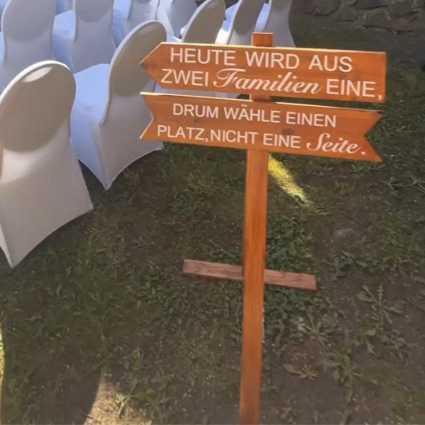 Holzschild Platzwahl