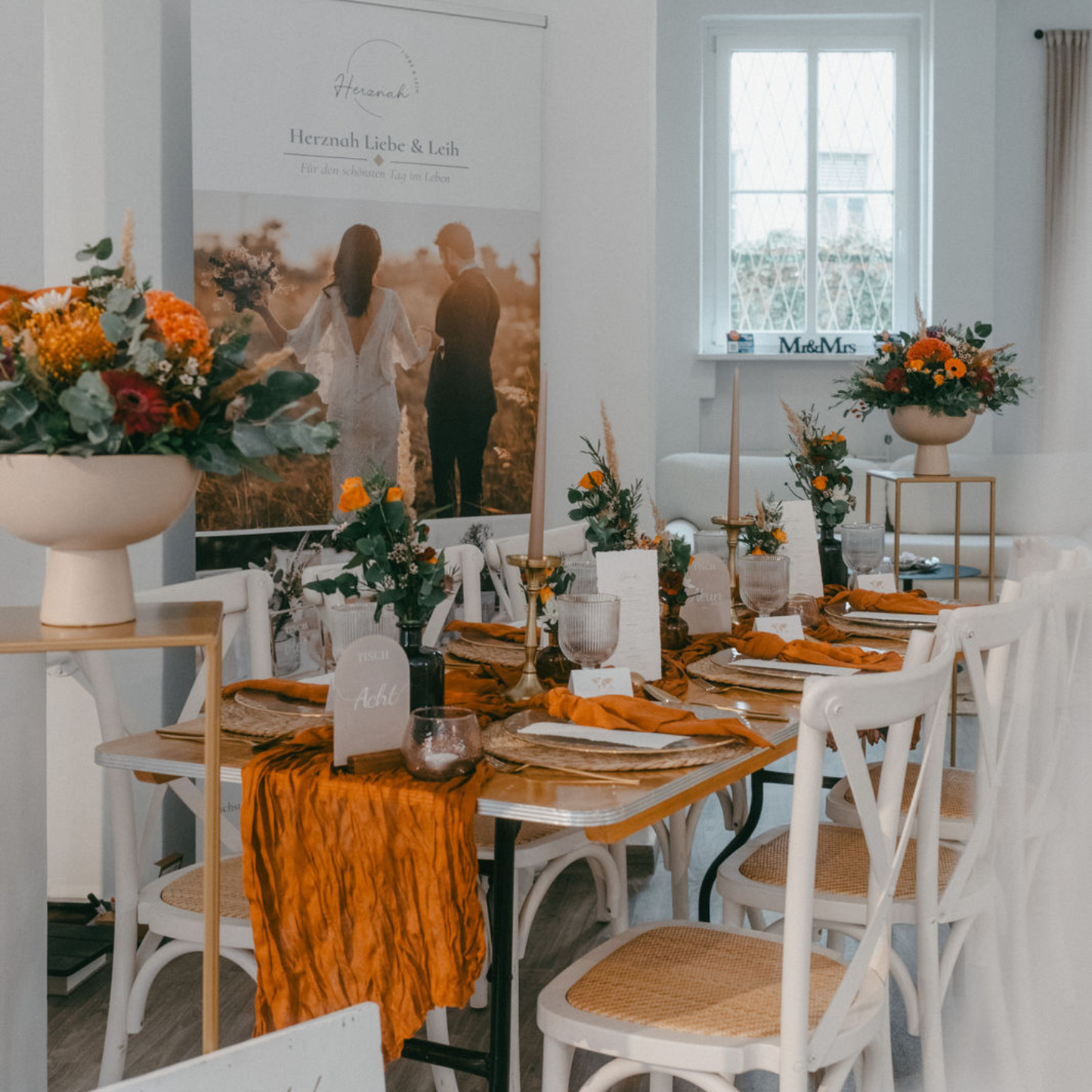 Blumenständer- Gold/ GROß