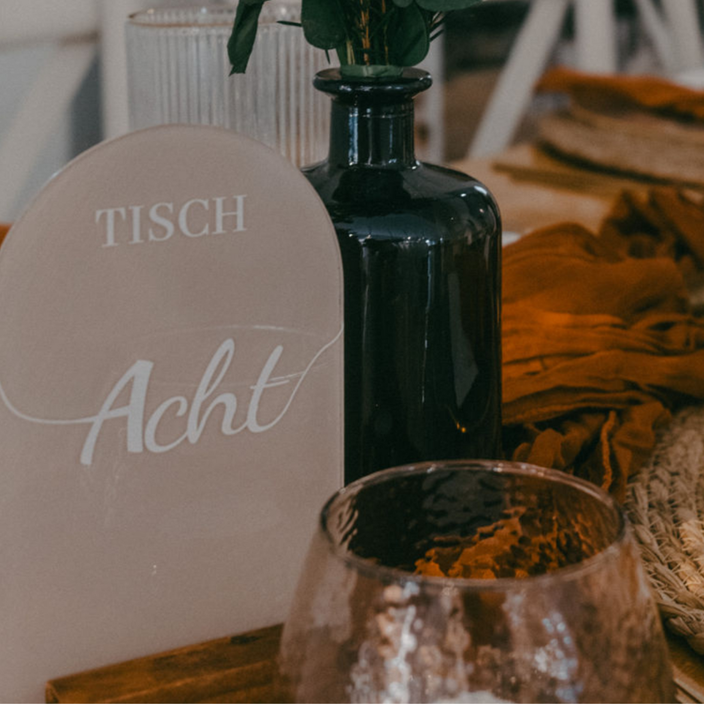 Tischnummernhalter- Holz