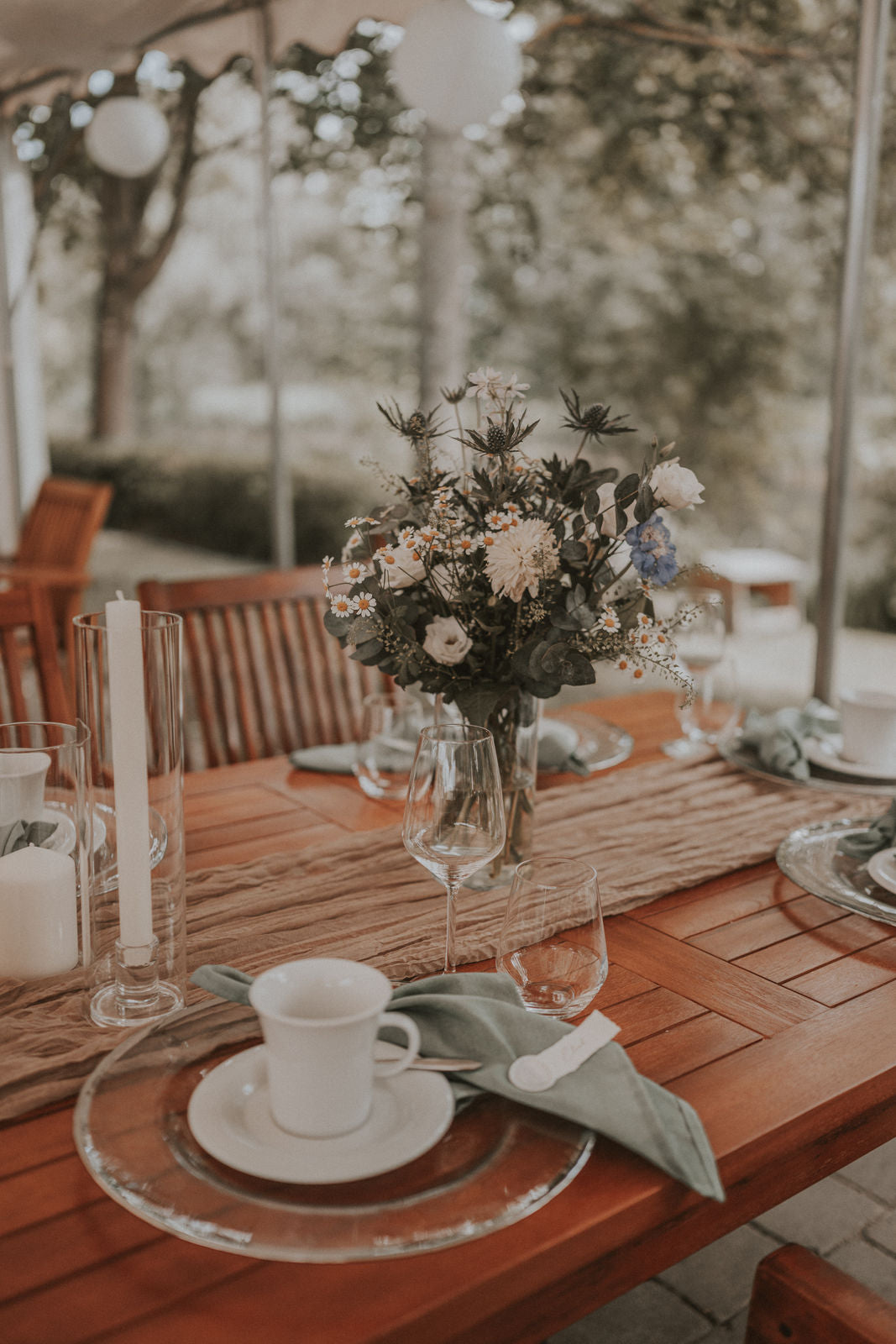 Platzteller aus transparentem Glas - Silber