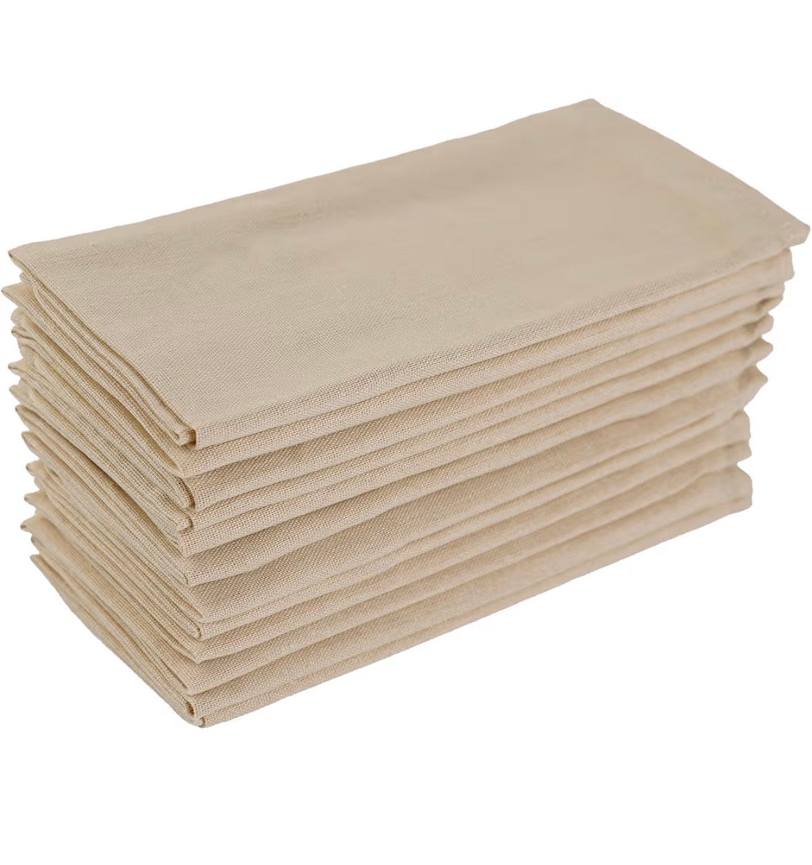 Leinenservietten glatt – Beige