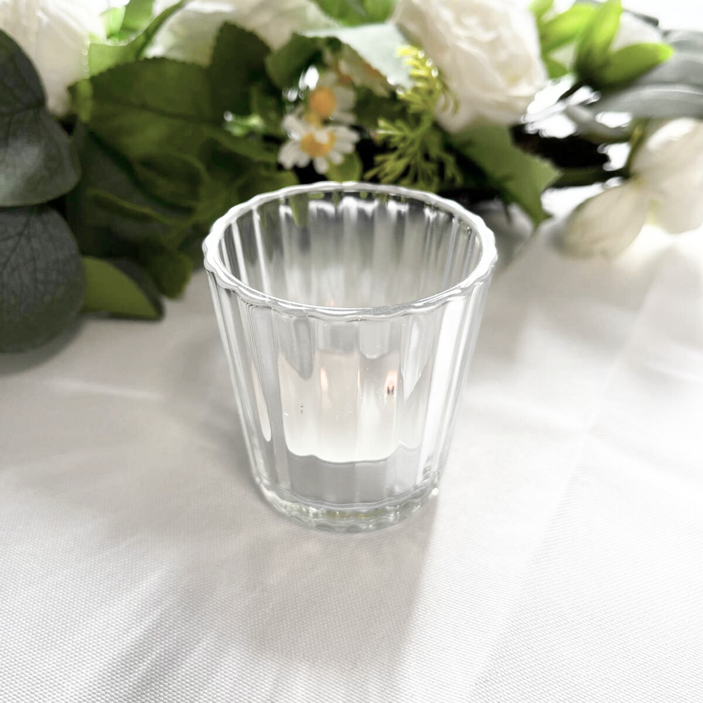 Teelichthalter Geriffelt