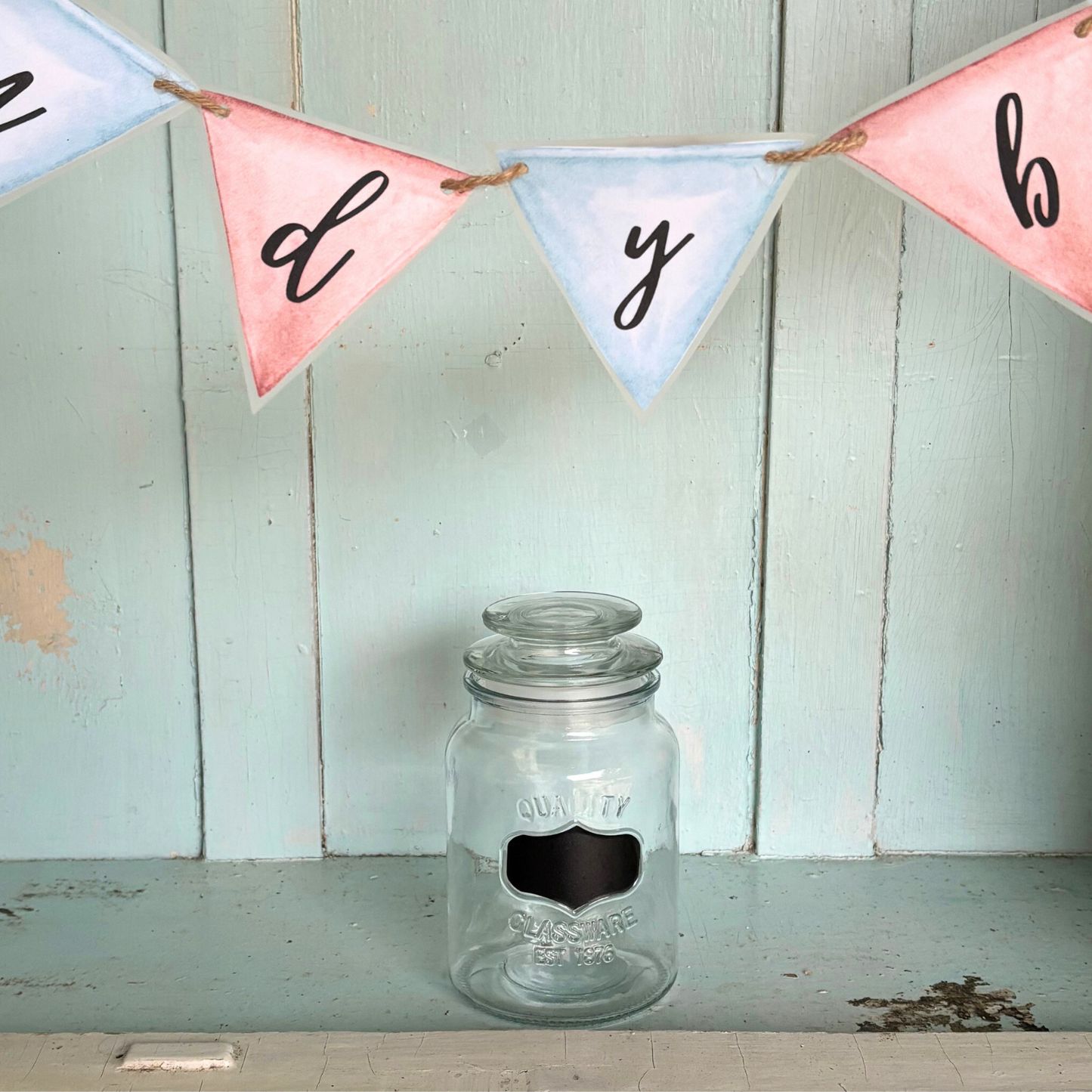 Vintage Glasgefäß für Candybar