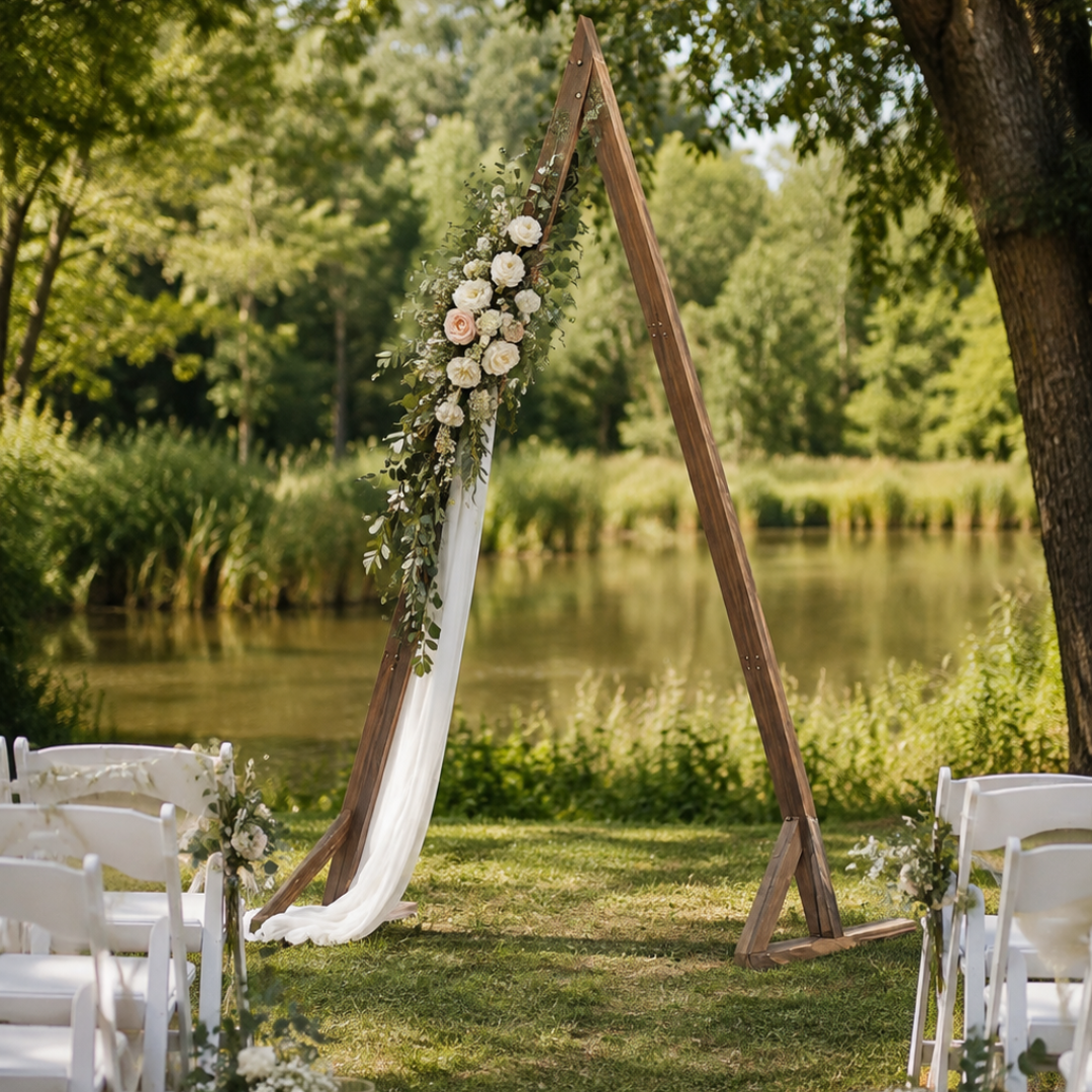Wedding Arch Dreieck aus Holz | 3,10 m