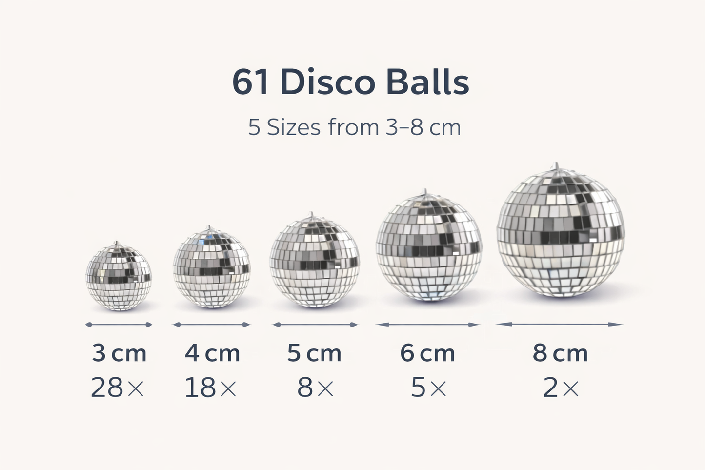 Disco-Kugeln - 61-teiliges Set