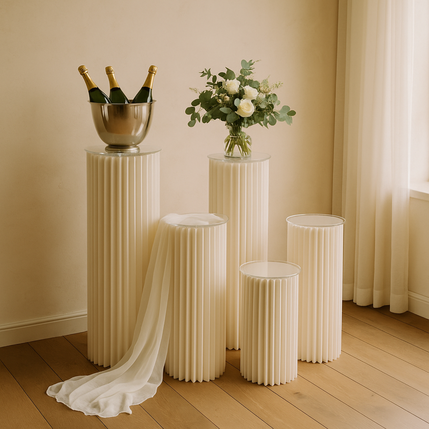 Dekosäulen aus Papier
