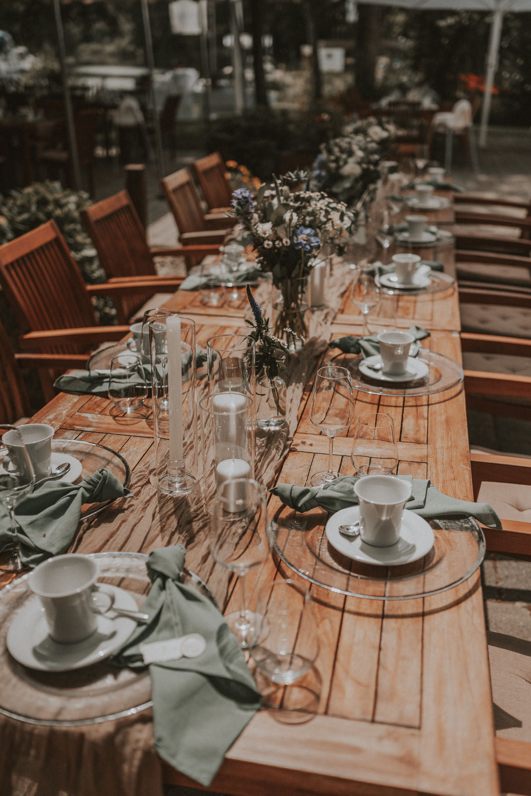 Platzteller aus transparentem Glas - Silber