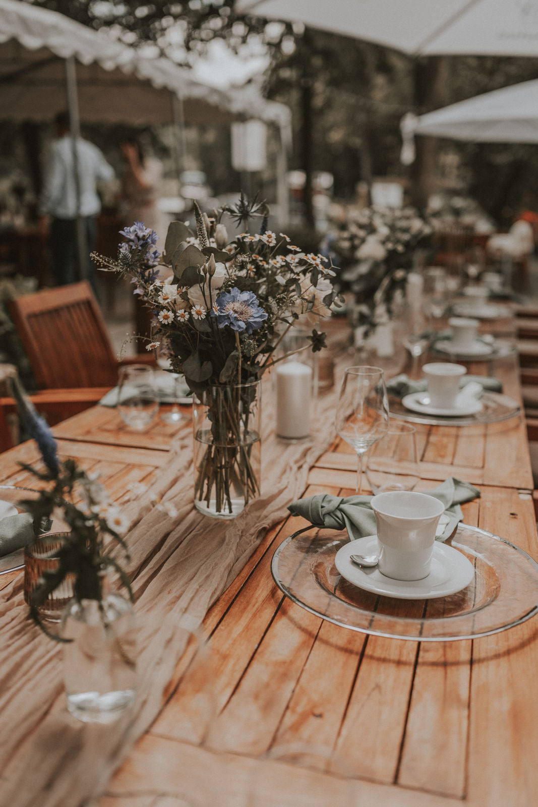 Platzteller aus transparentem Glas - Silber