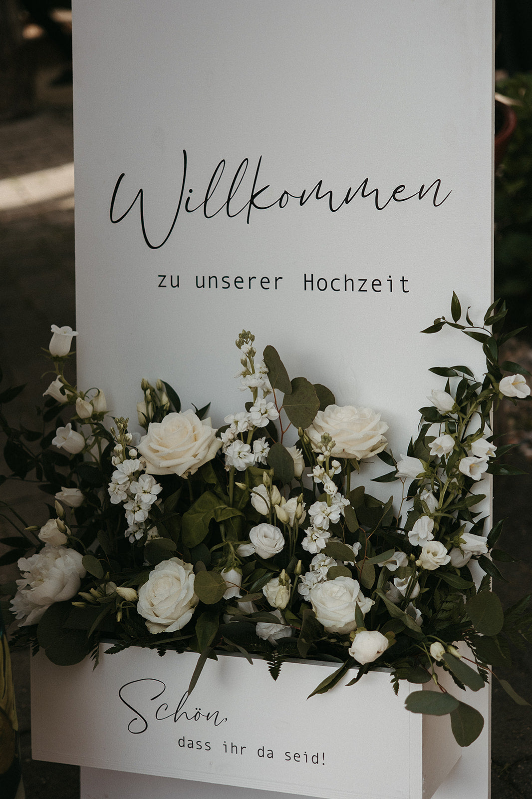 Willkommensschild Flower