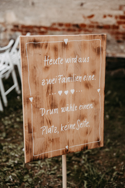 Holzschild - Familie