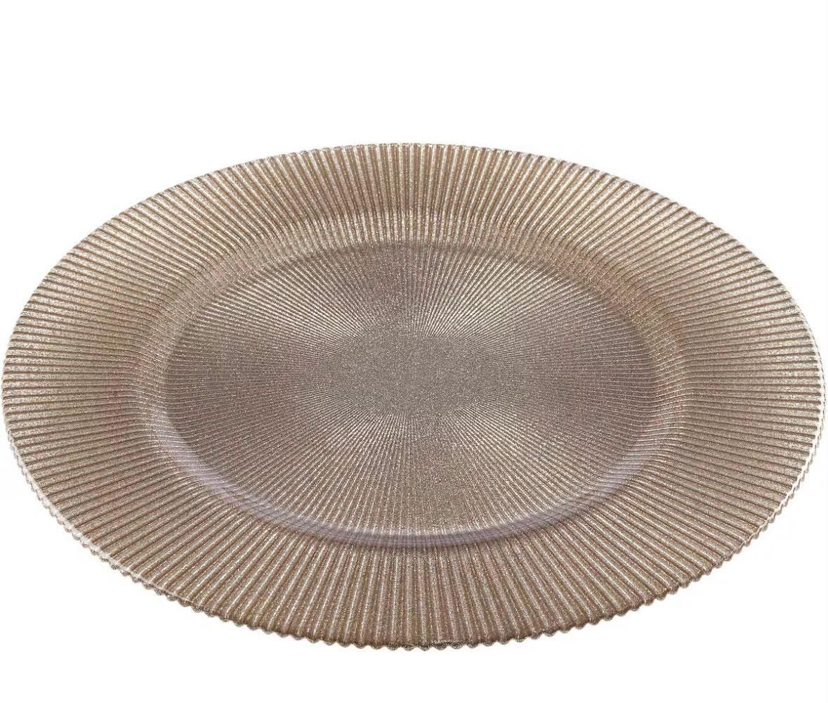 Platzteller Glas - Hellbraun