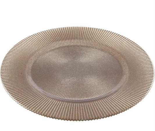 Platzteller Glas - Hellbraun