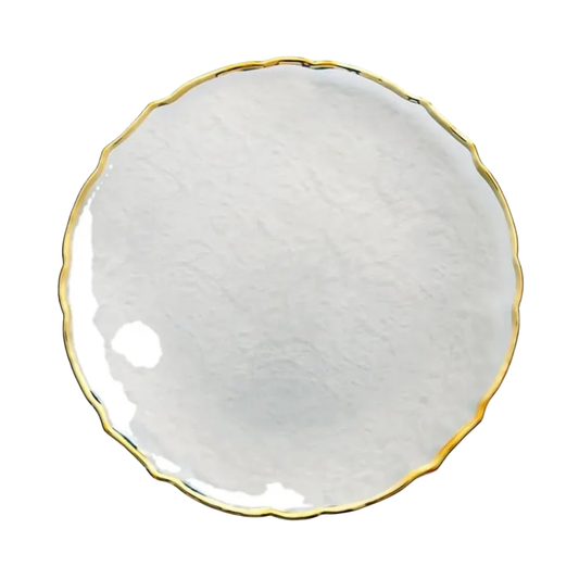 Platzteller aus transparentem Glas - Gold