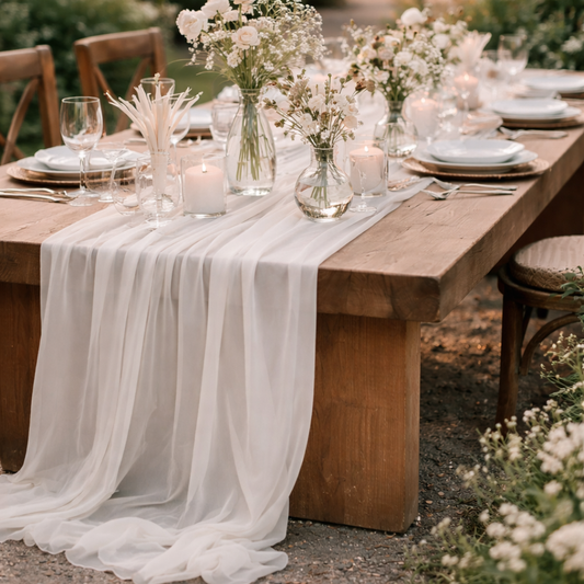 Tischläufer Chiffon – verschiedene Farben