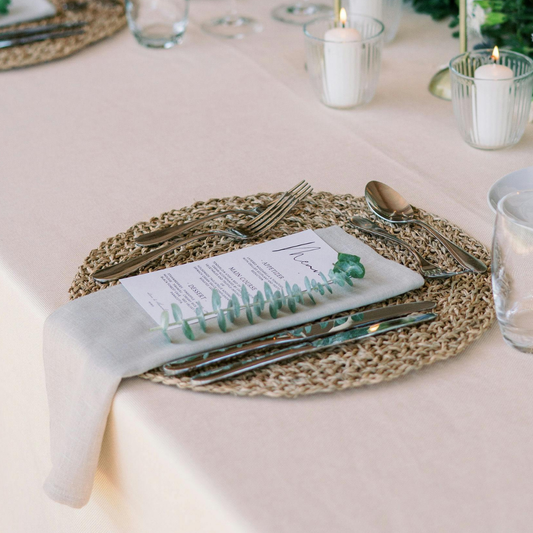 Leinenservietten glatt – grau