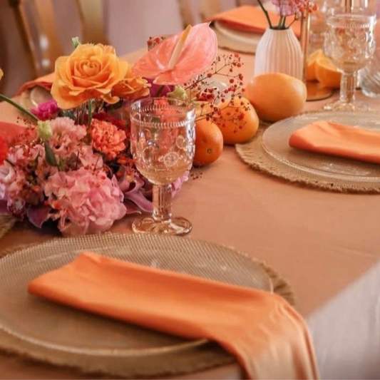 Leinenservietten glatt – juicy orange